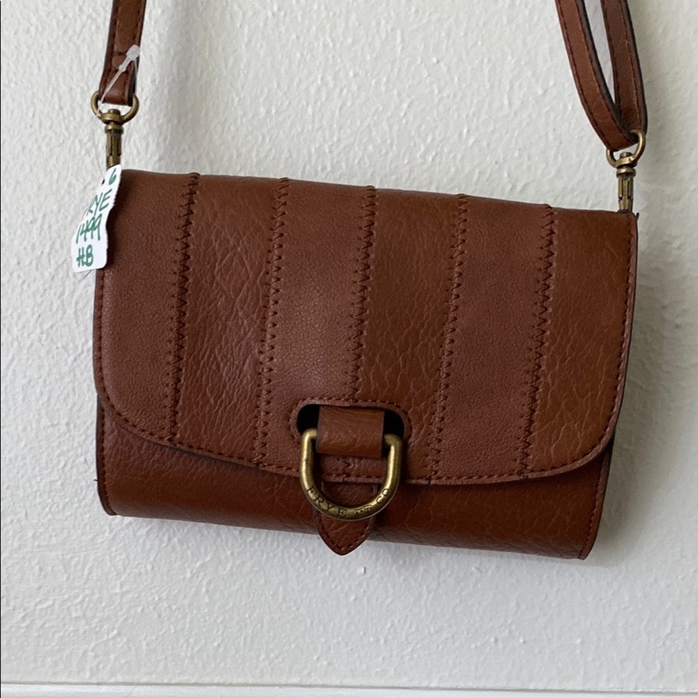 FRYE AND CO. Tan Leather Crossbody Bag